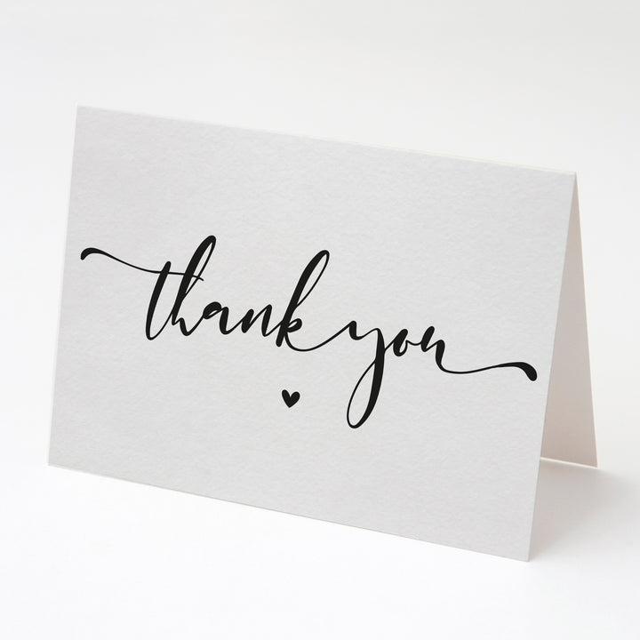 a thank card with the word thank written on it