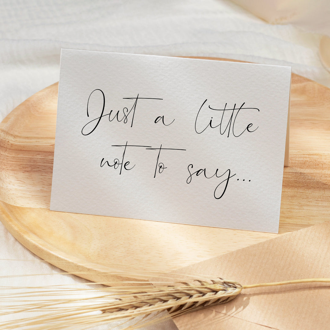 Just A Little Note To Say - Pregnancy Announcement Card