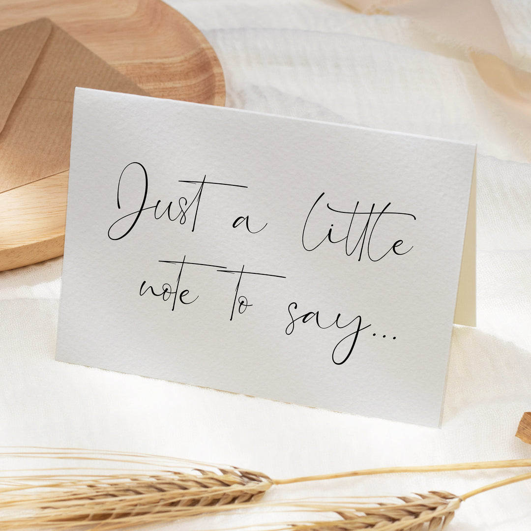 Just A Little Note To Say - Pregnancy Announcement Card
