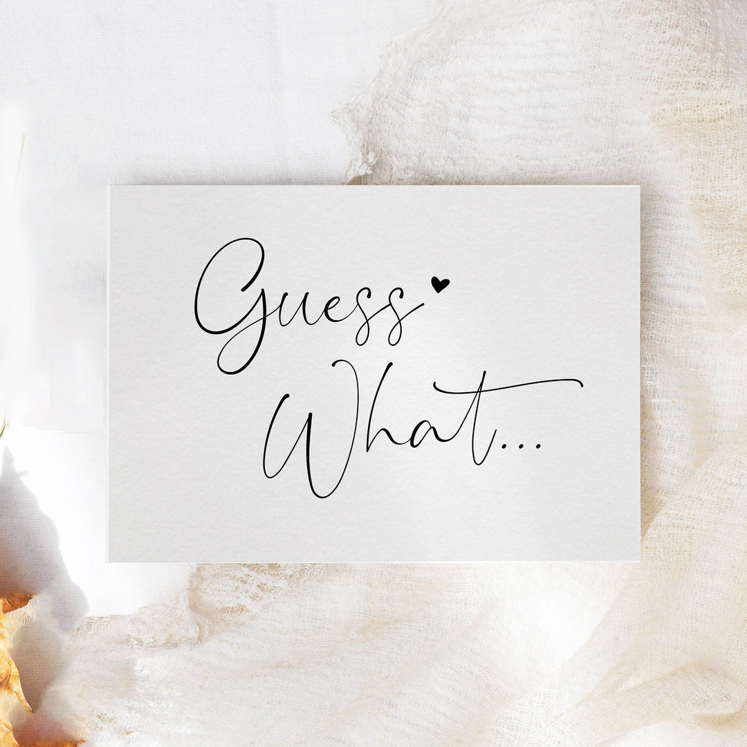 Guess What - Pregnancy Announcement Card-