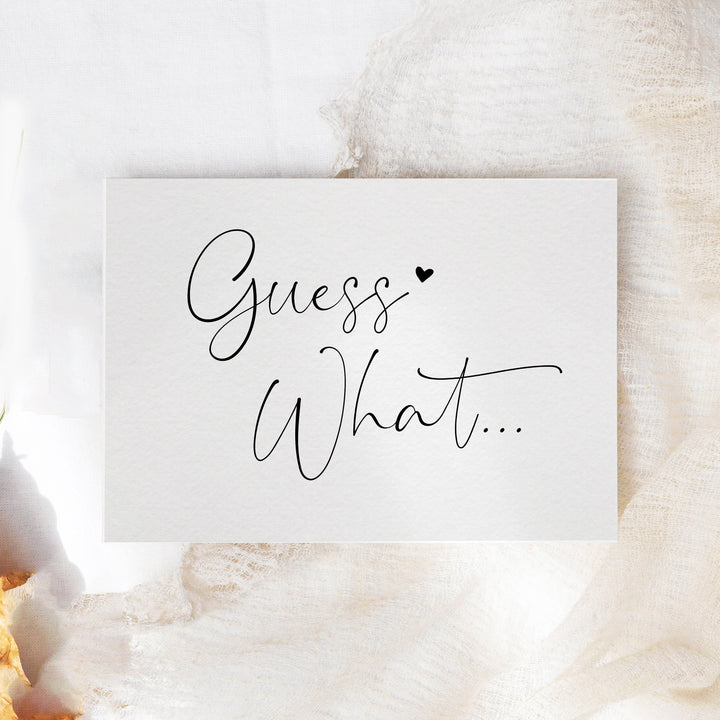 Guess What - Pregnancy Announcement Card-