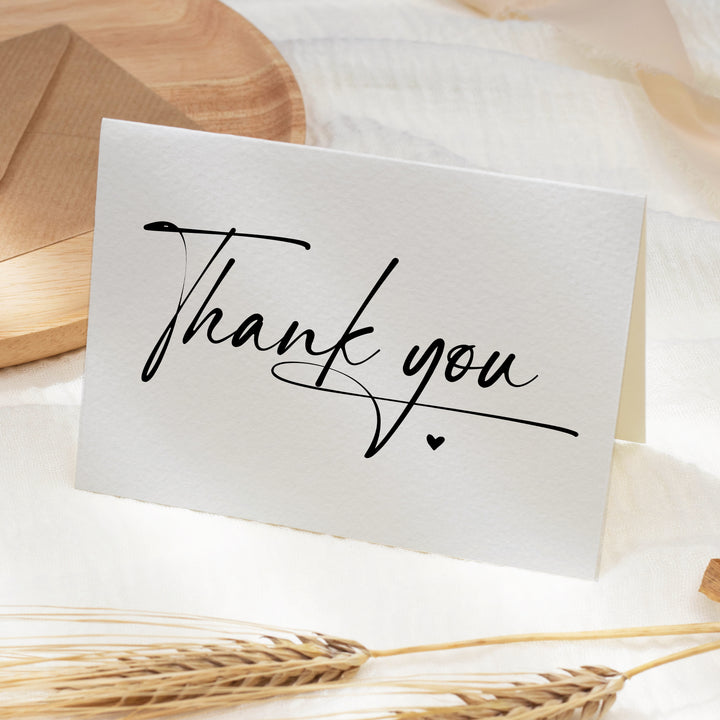 a thank card with the words thank you written on it