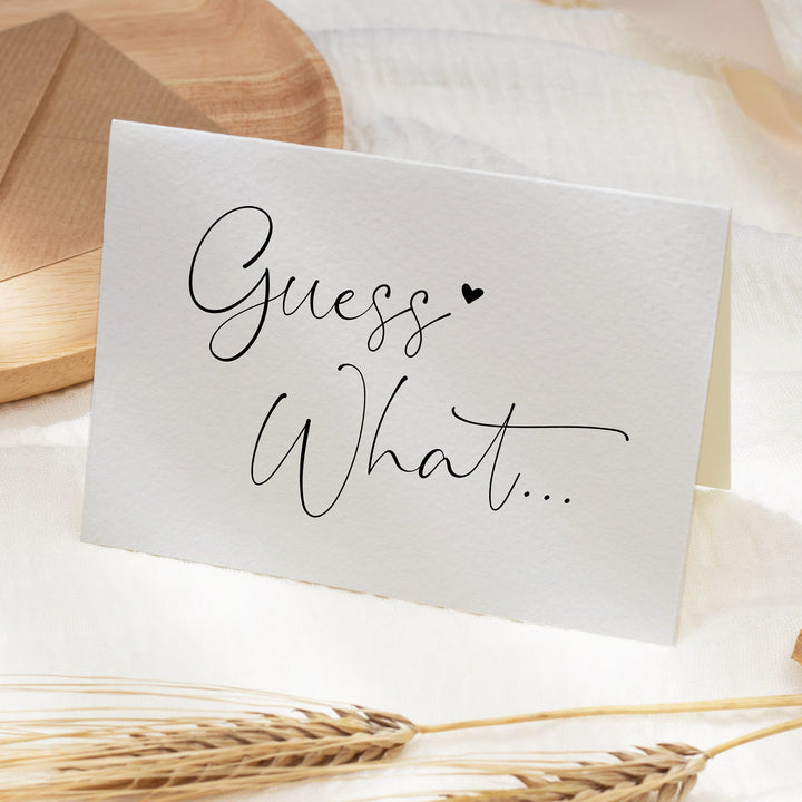 Guess What - Pregnancy Announcement Card-