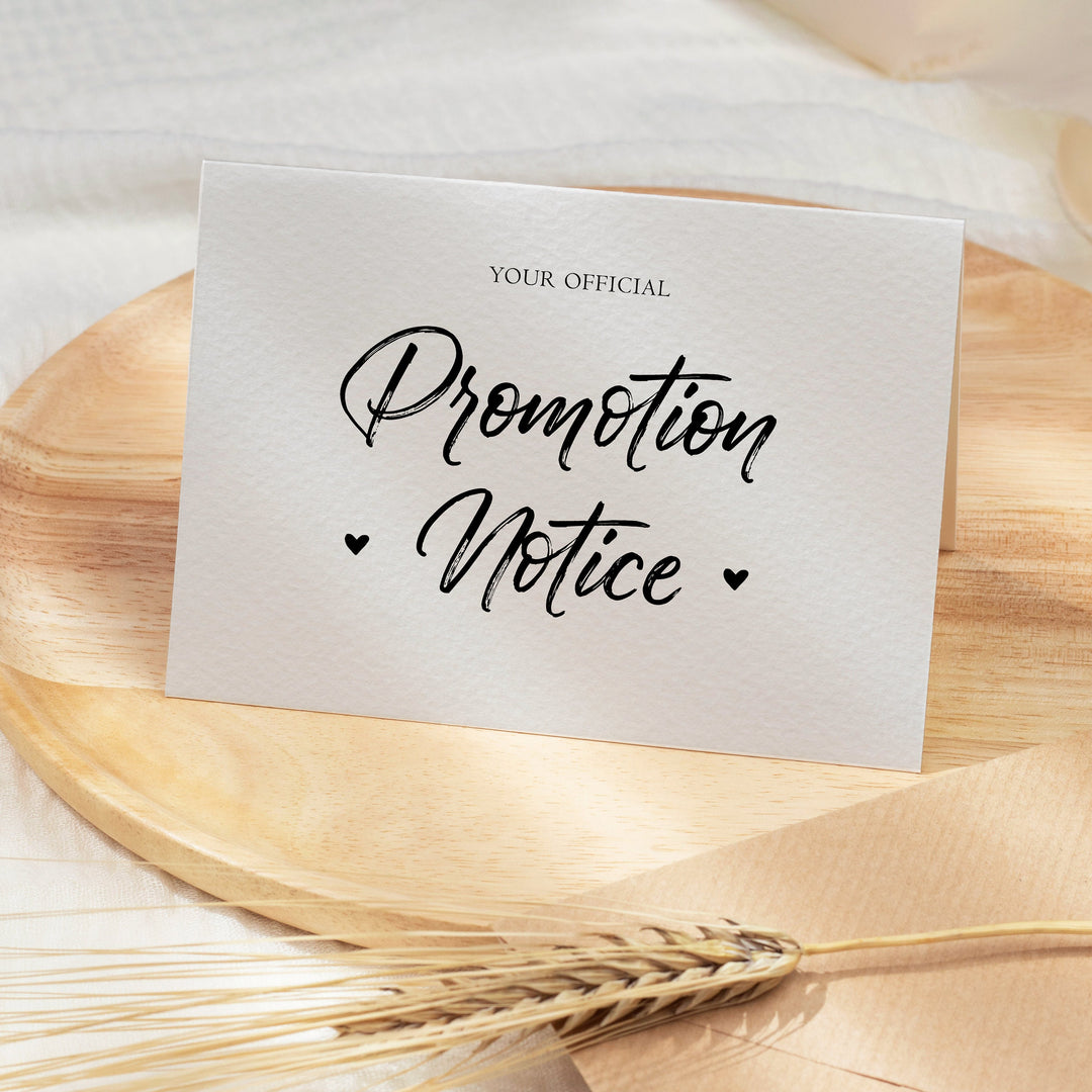 Promotion Notice - Pregnancy Announcement Card