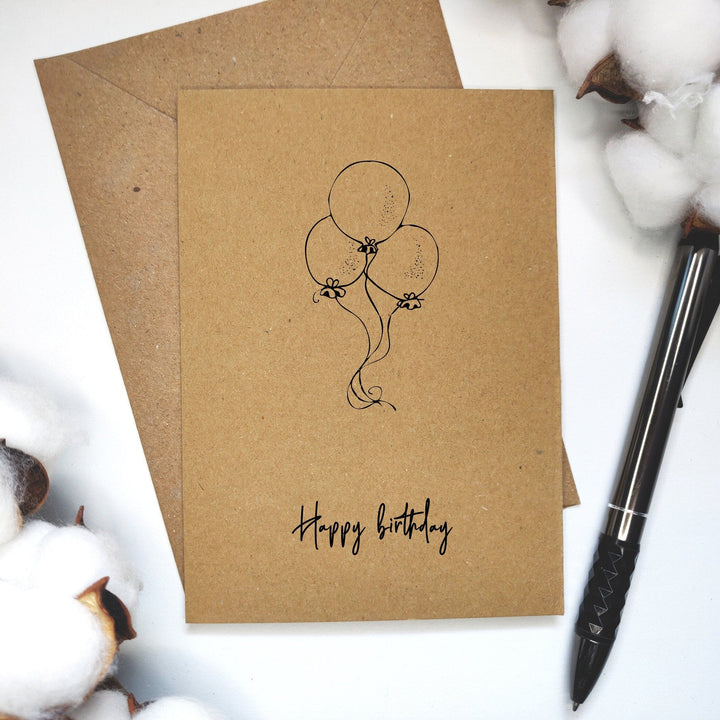 Doodle Kraft Birthday Card Pack