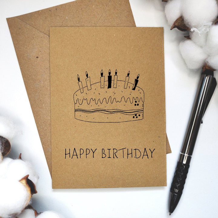 Doodle Kraft Birthday Card Pack