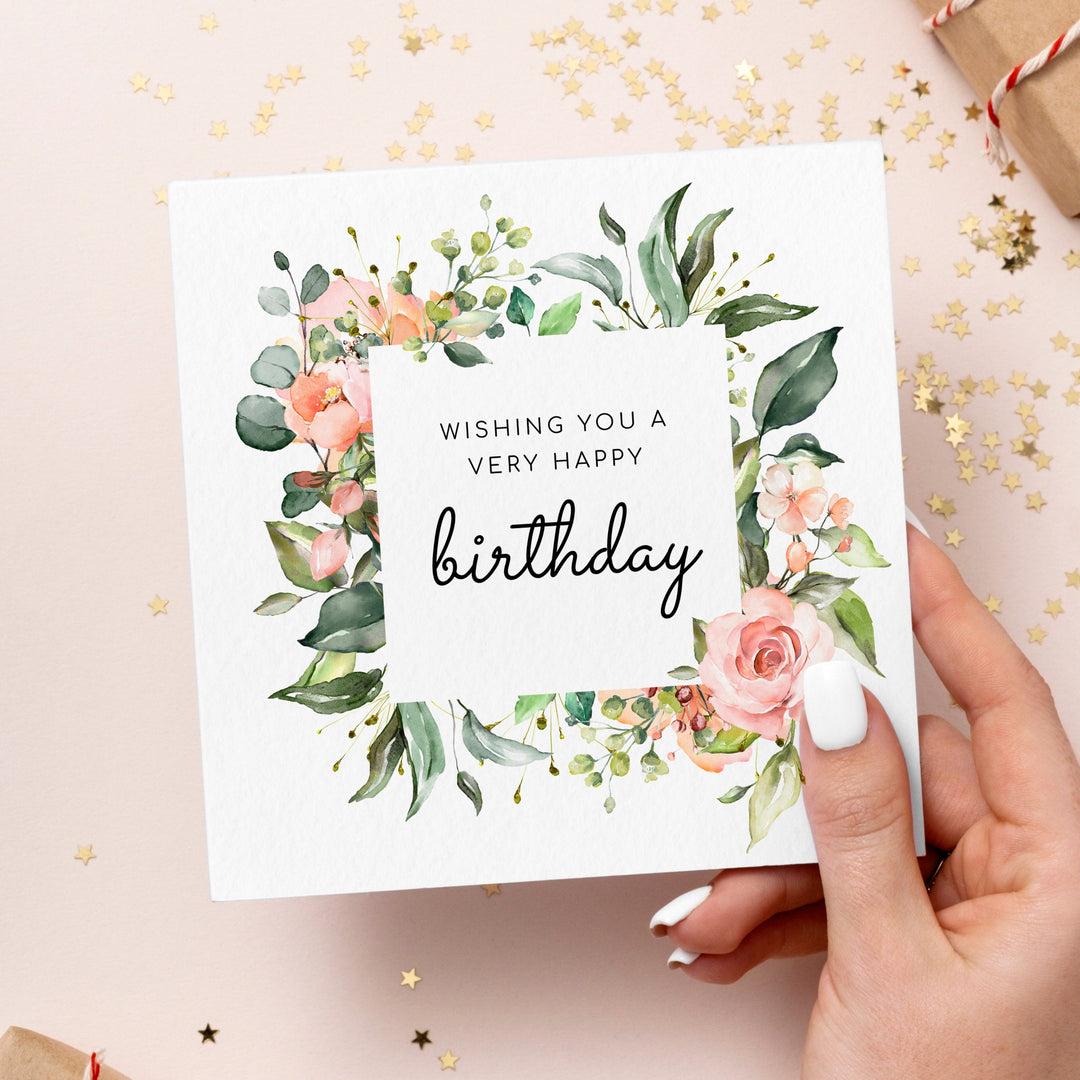 6x Floral Birthday Greeting Card Pack