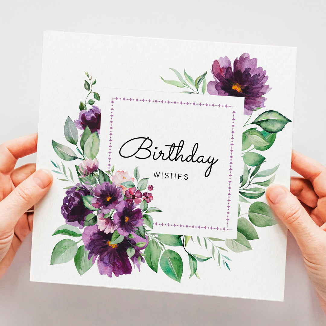 6x Floral Birthday Greeting Card Pack