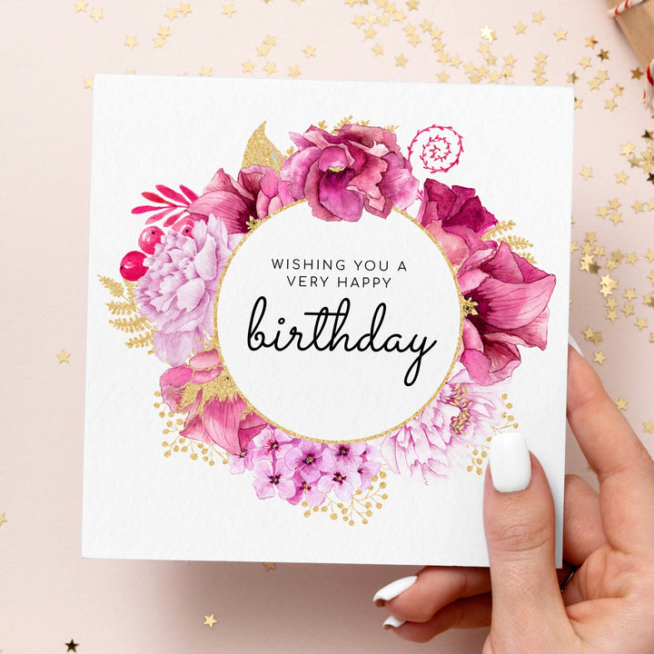 6x Floral Birthday Greeting Card Pack