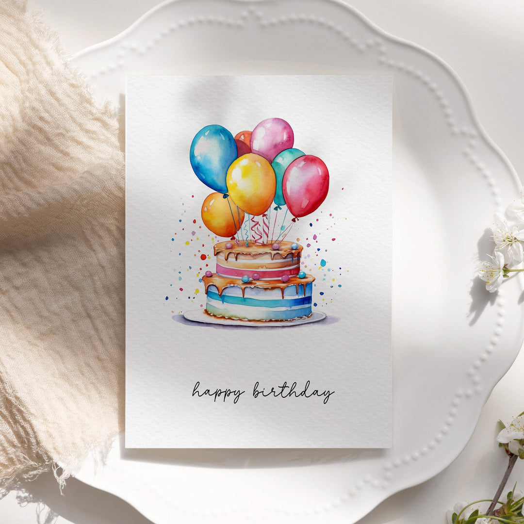 10x Colourful Birthday Cards