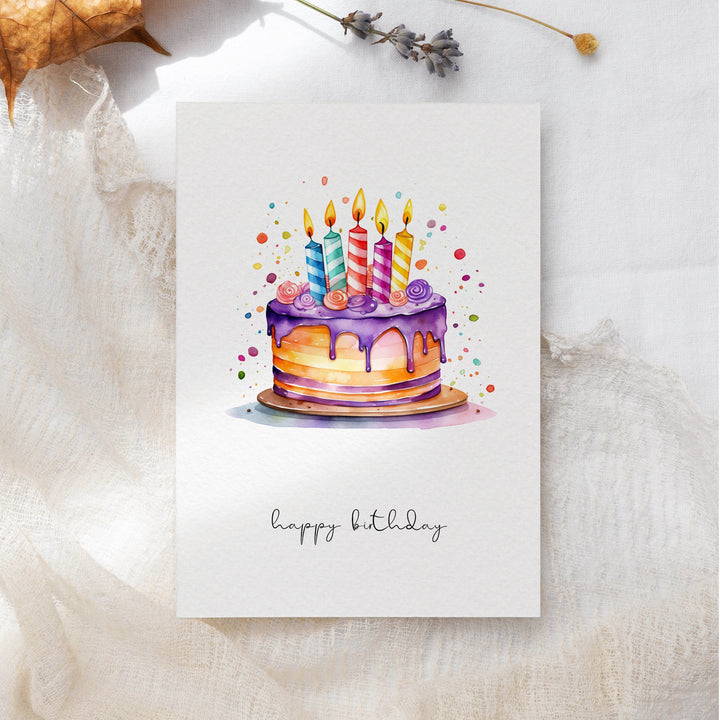 10x Colourful Birthday Cards