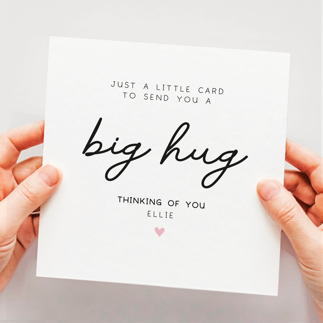 personalised Sympathy Card, Sending Hug Card, Bereavement Card, Sorry for your loss card, Simple Condolence Card with heart