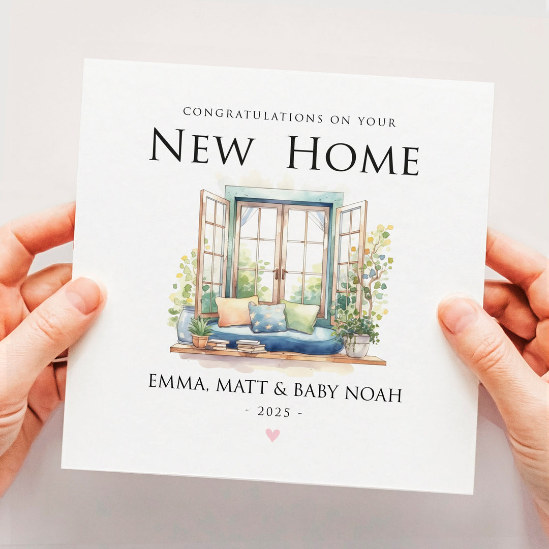 Personalised New Home Card, Dream Come True, New Home Housewarming Gift, Congratulations On Your New Home, Watercolour First Home Card, house in the clouds, buying dream home